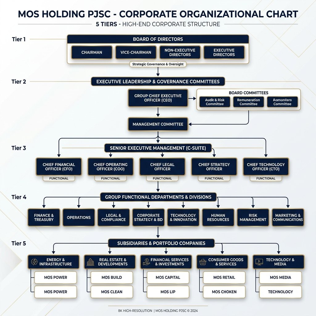 Mos Holding PJSC - Full Organization Chart Hierarchy